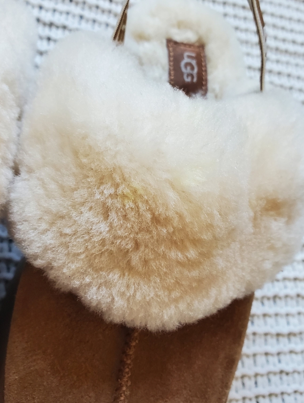 UGG Women's Funkette slippers in the Chestnut color - Picture 4 of 11